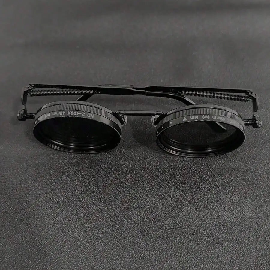 Men's Retro Spandex Style Rotating Sunglasses - Adjustable Brightness Steampunk Style Alloy Frame, Black And Gray Gradient Lenses, Travel And Fashion Accessories, Sunglasses, Party Sunglasses, Suitable For Bohemian Style Sung
