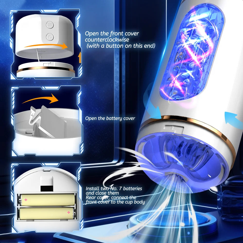 Automatic Male Mastubator Cup Pocket Pussy Sex Machine Realistic Vagina Sexy Voice Vibrator Penis Stimulator Sex Toy For Men