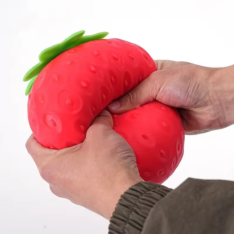 Slow-Rebound Strawberry Stress-Relief Toy – Moldable Stress Ball, Suitable for Adults and as a Gift for Friends