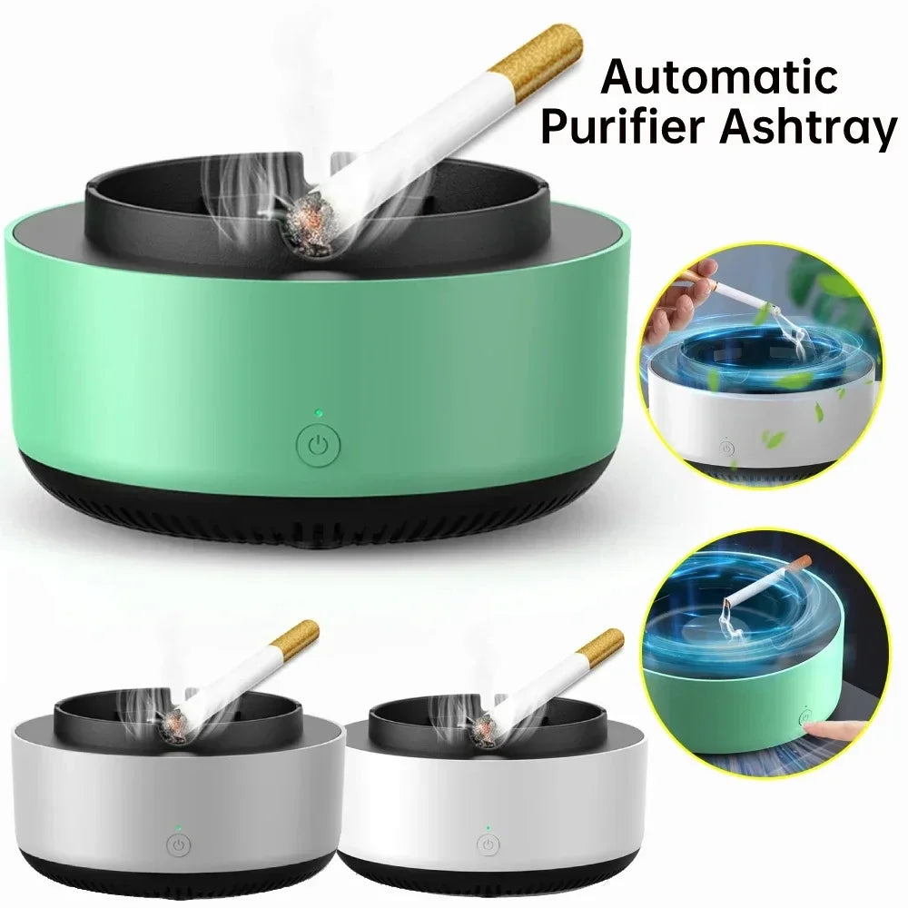 Professional Portable Smokeless Ashtray with Triple Filtration 98% Smoke Removal for Home Office Car Travel Odor Eliminator