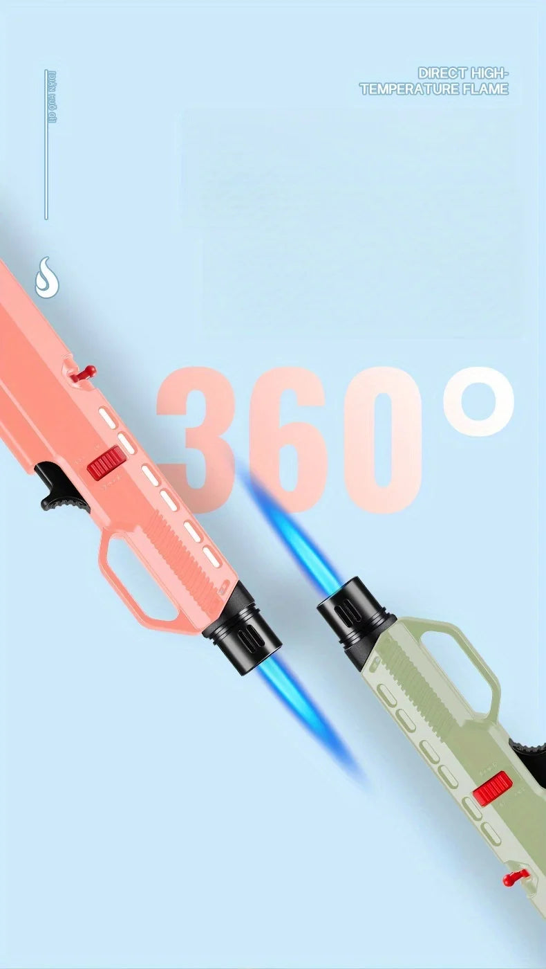 Portable 1800° Torch Jet Lighter Windproof Blue Flame 360 ° Reversible Ignition Butane Igniter for Kitchen BBQ Men's Gift