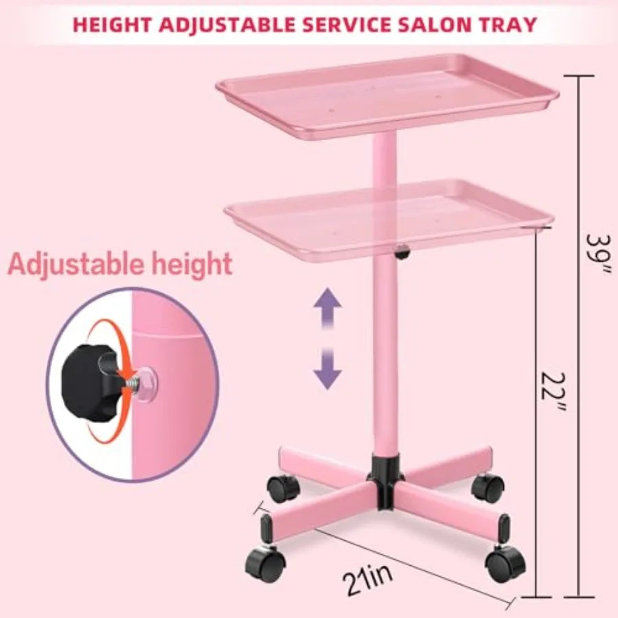 Salon TrayHairstylist Trays on Wheels Hair Color Tray for Salon or Home Use