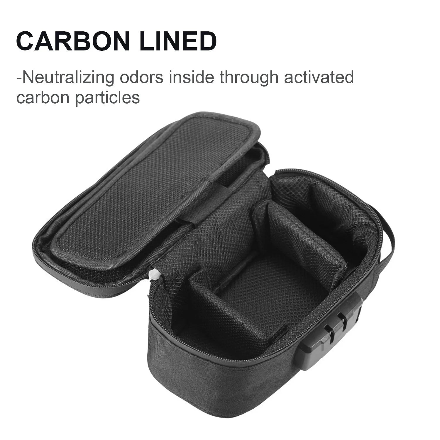 Odor Smell Proof Smoking Pipe Bag with Combination Lock Container Case Outdoor Travel Gift