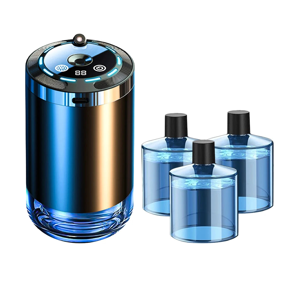 Car Diffuser Humidifier 5 Modes Car Humidifier Aromatherapy Diffusers Car Air Freshener USB Aromatherapy Essential Oil Air Freshener USB Cool Mist Mini Portable Diffuser For Car Home Office Bedroom with 3 Bottle Ocean Scent