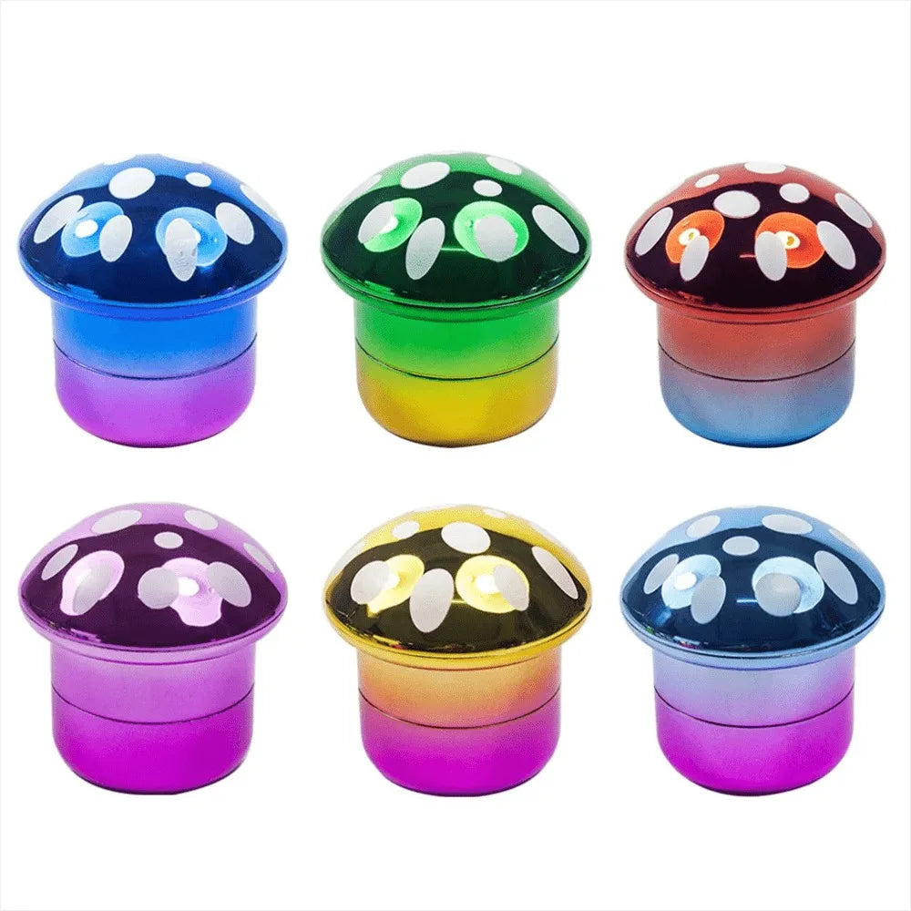 70mm Portable 4-Layers Mushroom Smoke Grinder Manual Spice, Tobacco Grinder Tools Smoking Cigarette Accessories Mill Pepper Pot