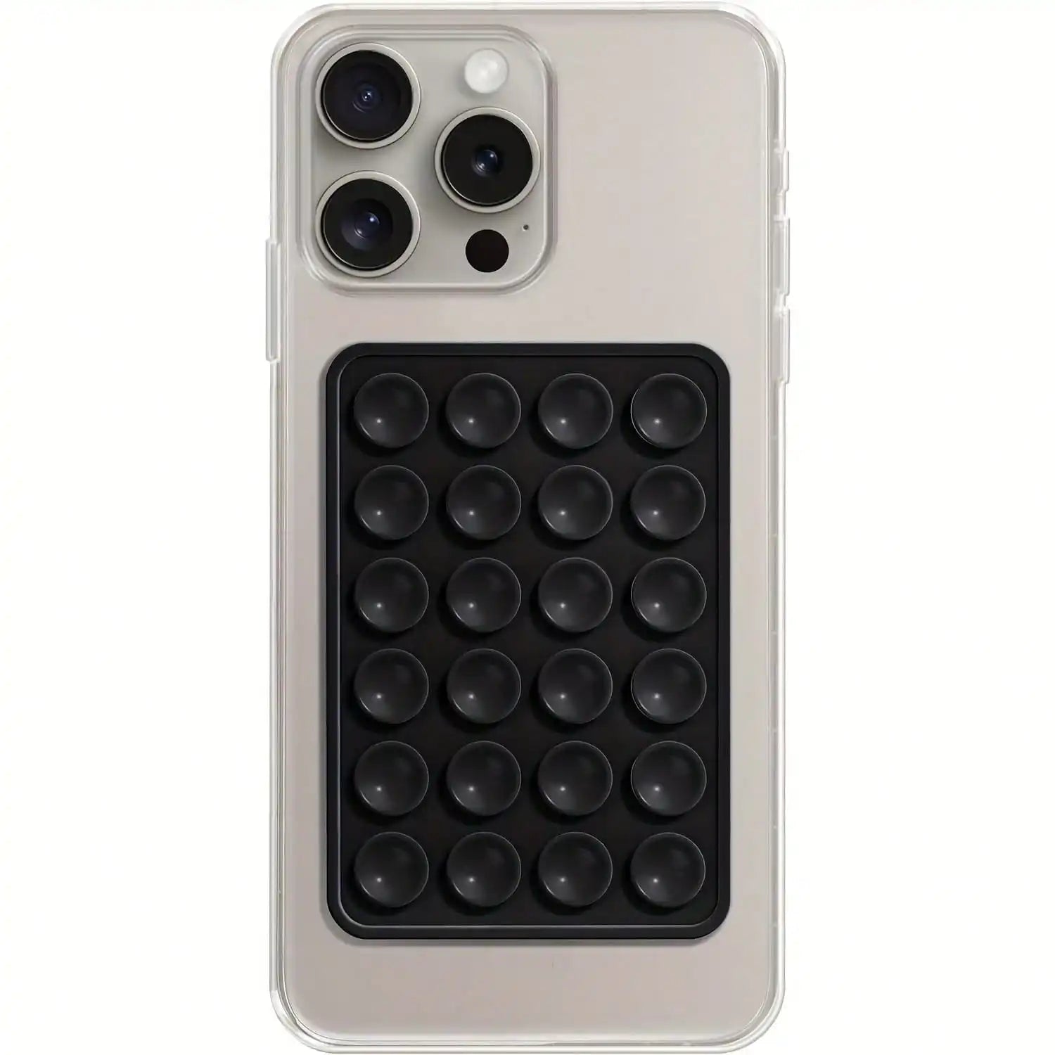5-Piece Silicone Phone Grip Set - Suction Cup Adhesive for iPhone & Android, Hands-Free Stand with Mirror for Selfies & Videos