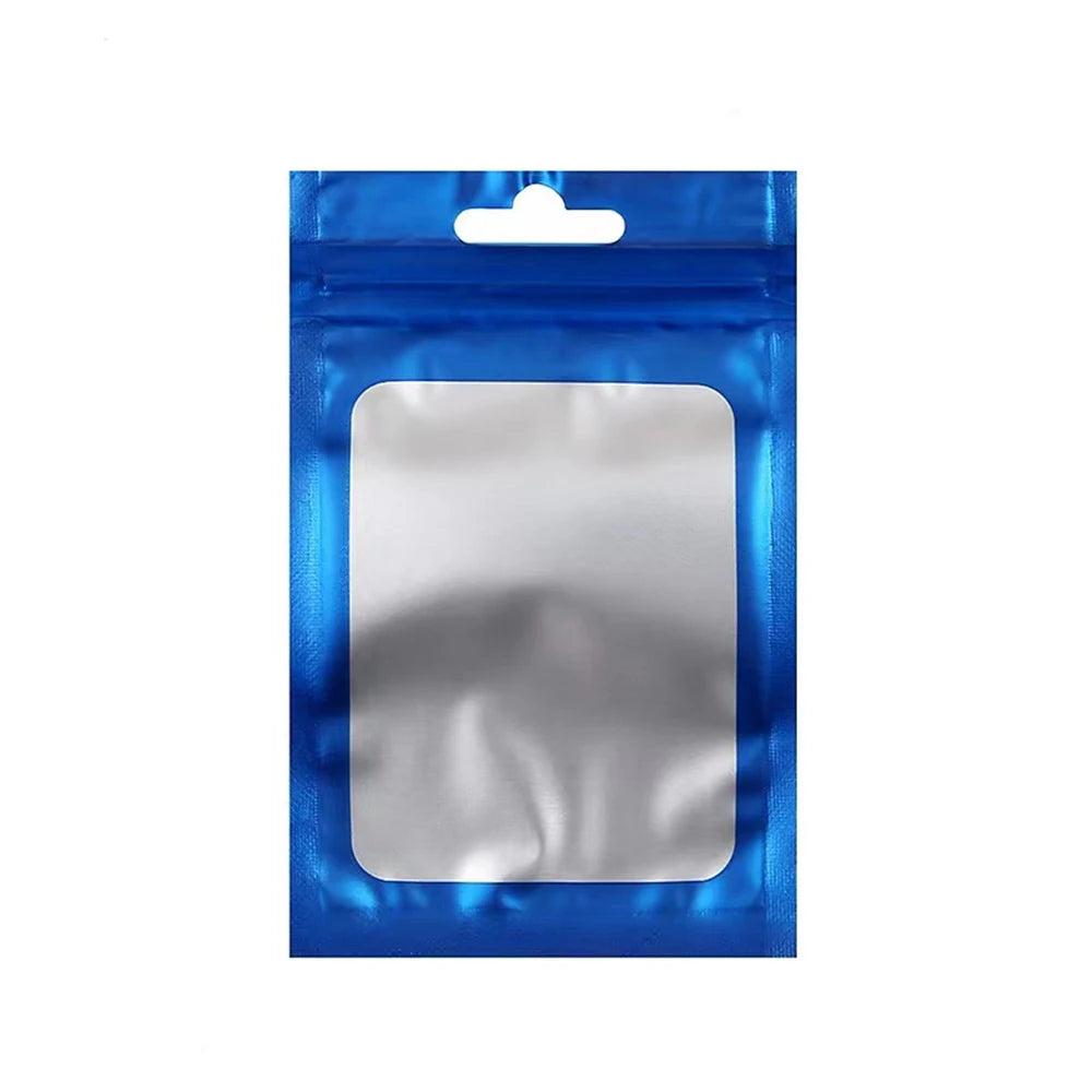 100Pcs Matte Black Mylar Foil Zip Lock Bag for iphone 14 pro case Hang Hole Reusable Tear Notch Food Storage Packaging Pouches