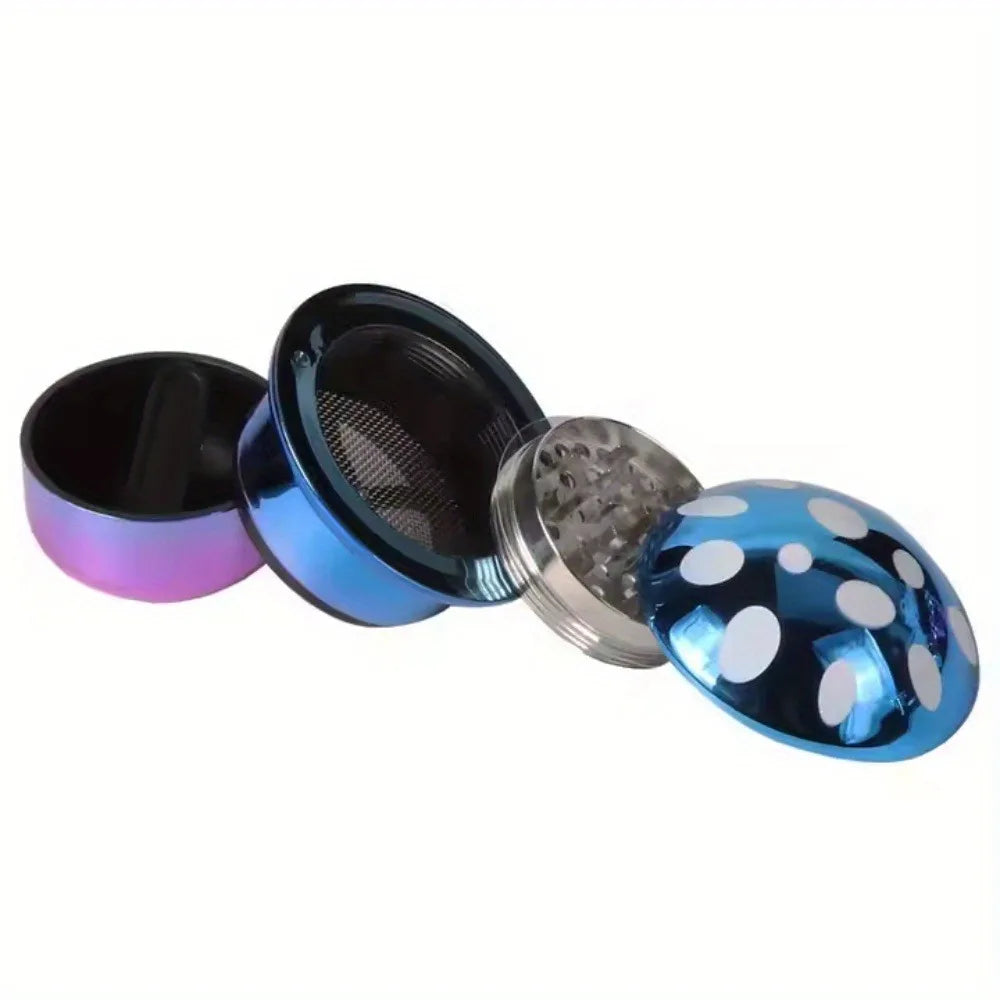 70mm Portable 4-Layers Mushroom Smoke Grinder Manual Spice, Tobacco Grinder Tools Smoking Cigarette Accessories Mill Pepper Pot