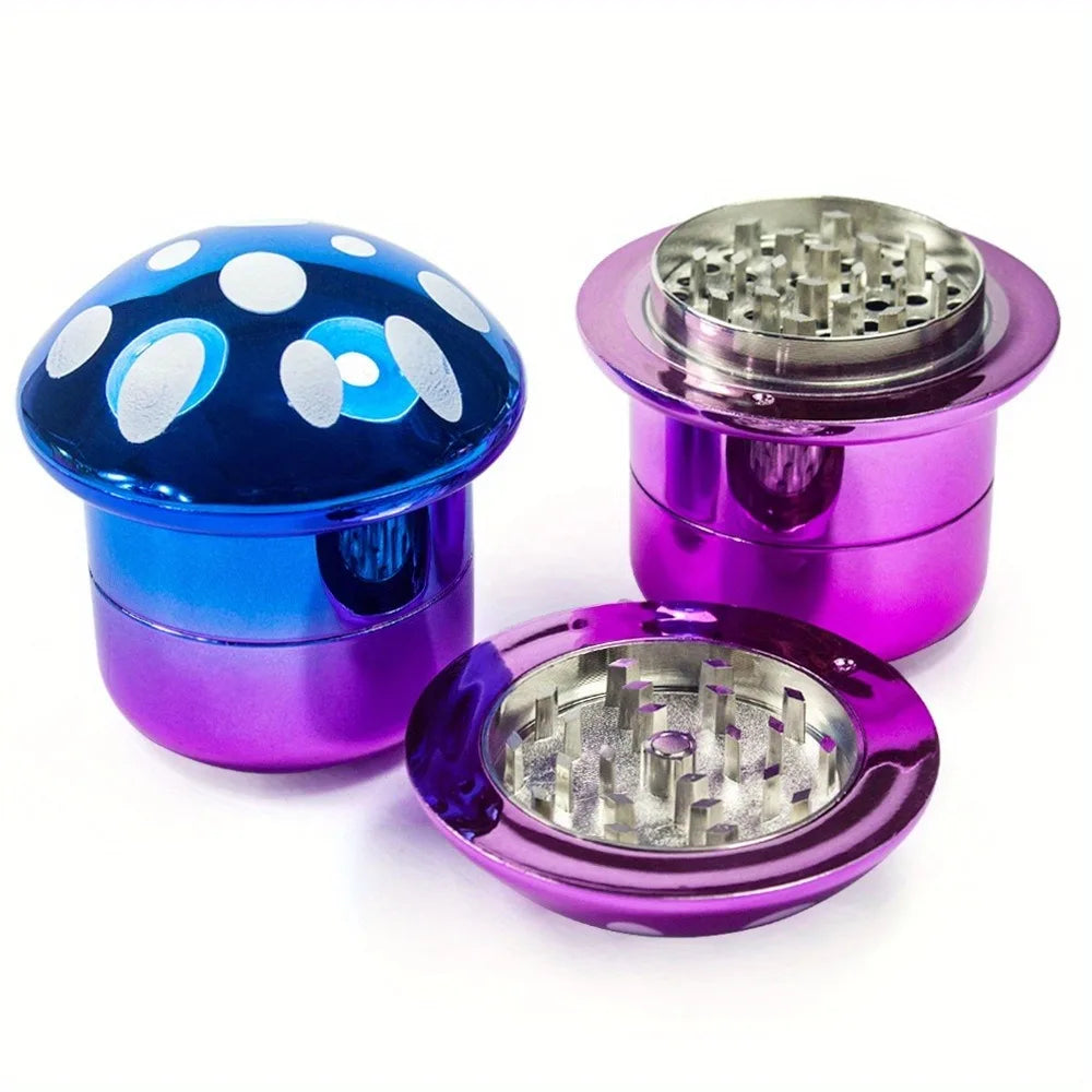 70mm Portable 4-Layers Mushroom Smoke Grinder Manual Spice, Tobacco Grinder Tools Smoking Cigarette Accessories Mill Pepper Pot