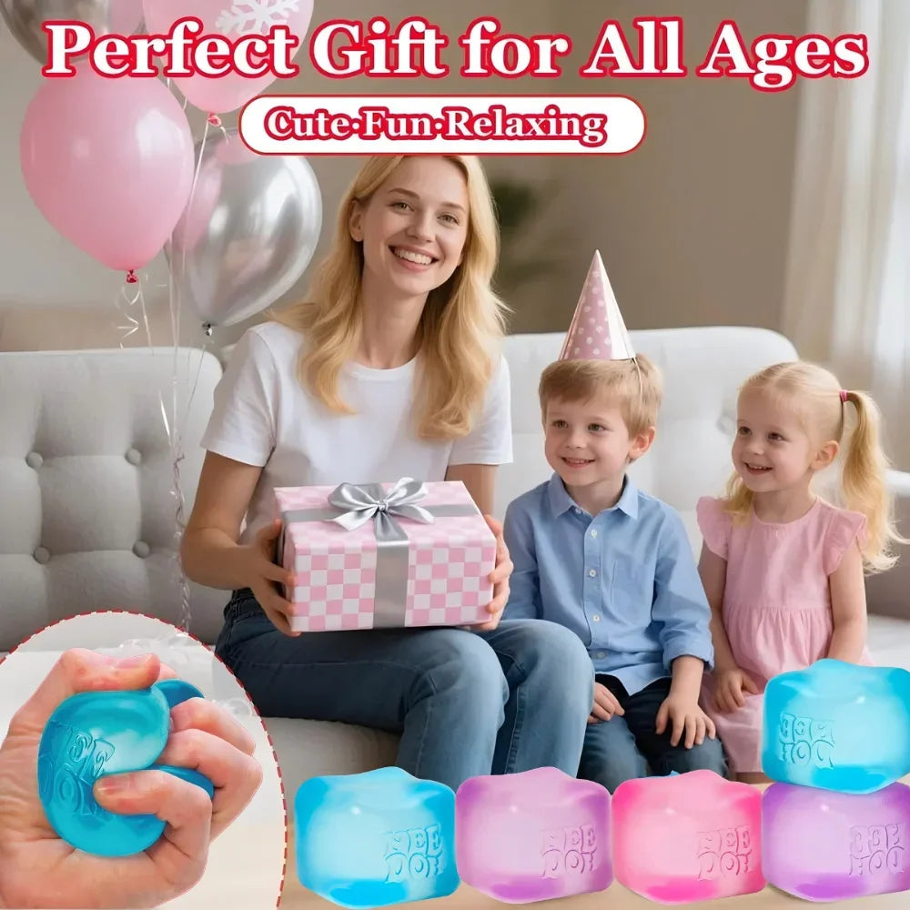 @ Trending Nee Doh Jellyfish & Cube Squish Toy, Soft Jelly Squeeze Stress Relief Fidget Toy, Sensory NeeDoh for Kids & Adults ##