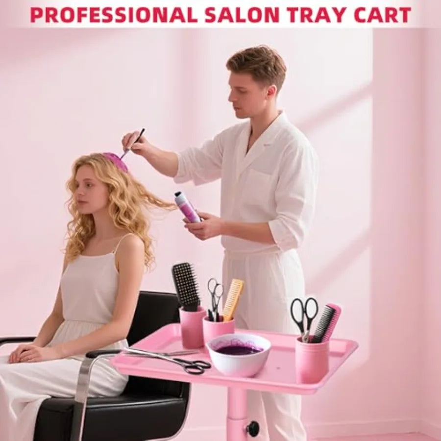 Salon TrayHairstylist Trays on Wheels Hair Color Tray for Salon or Home Use