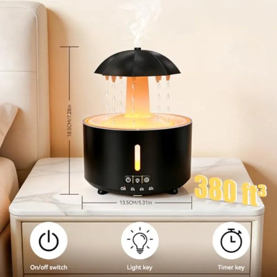 300ml Cloud Shape Cool Mist Humidifier Diffuser, 360° Rotatable, Quiet Auto Safety Shutoff, Easy Refill Home Bedroom Office