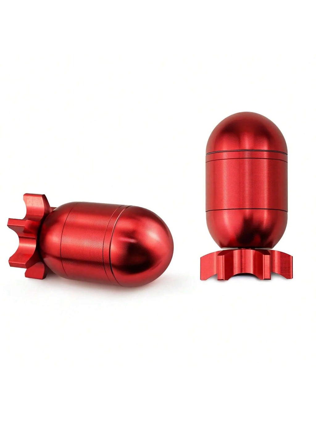 4-Layer Missile Shape Tobacco Grinder 1.5" Cute Aluminum Alloy Spice Grinder Cigarette Herb Manual Grinder with Cleaning Brush