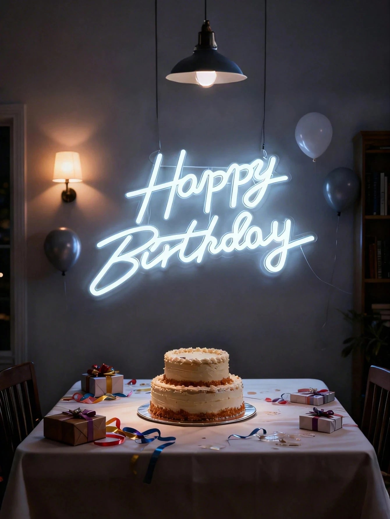 Pink/Cool White/Warm White Light Happy Birthday Neon Light Sign, Suitable for Restaurant Parties, Holiday Decorations, Party Venues, Bedroom Surprises, Living Room Gatherings, and as an Essential Photo Prop