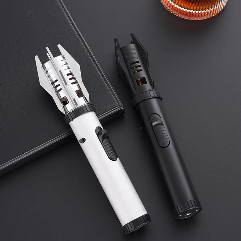 Windproof Turbo Torch Jet Butane Gas Lighter 360 Degree Inverted Ignition Cigar Lighters for Kitchen Candles BBQ Baking Camping