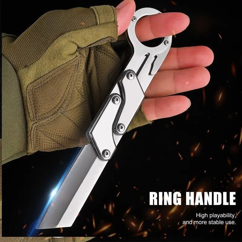 Stainless Steel Folding Knife - Ergonomic, Anti - Slip, Locking - For Outdoor, EDC, and as a Men's Gift