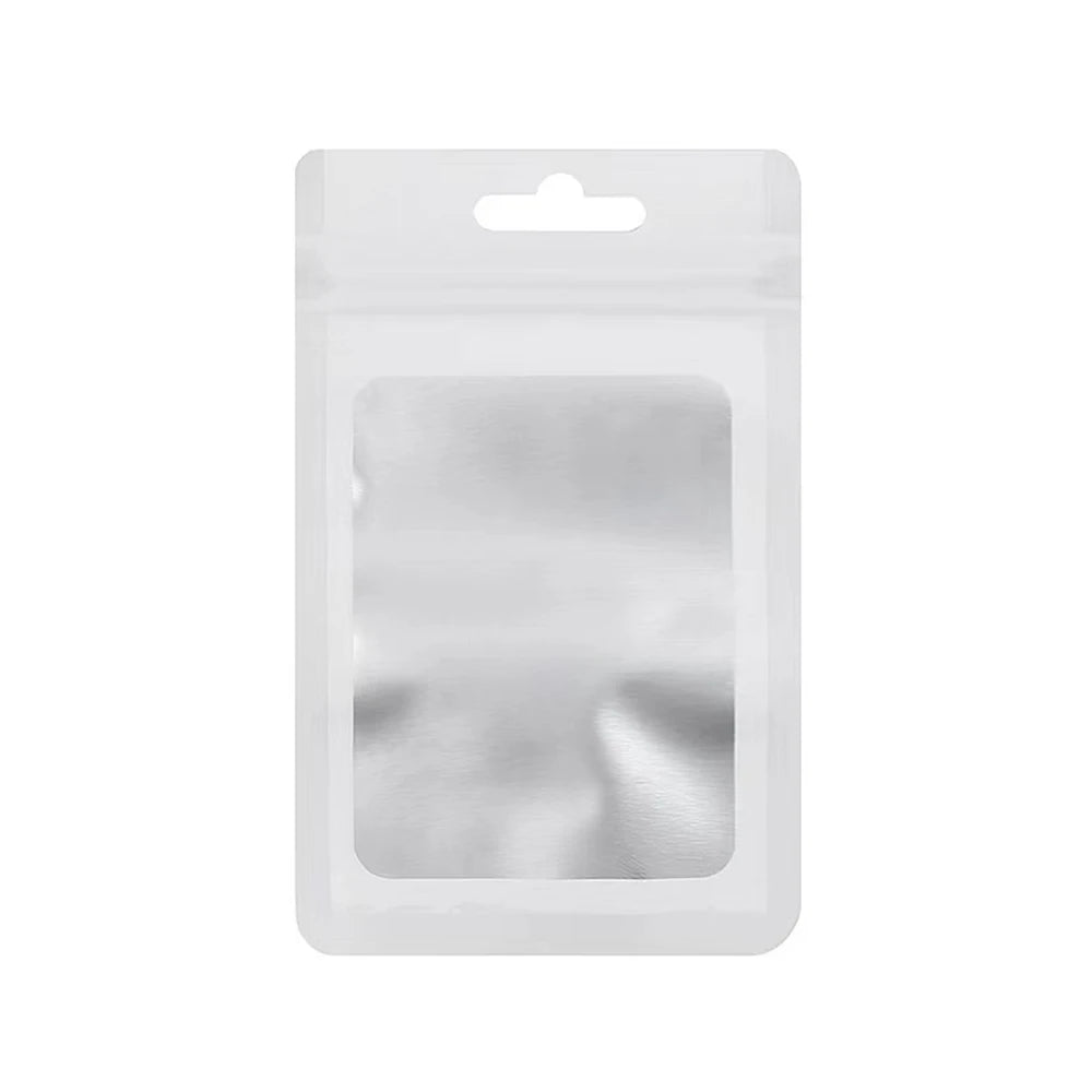 100Pcs Matte Black Mylar Foil Zip Lock Bag for iphone 14 pro case Hang Hole Reusable Tear Notch Food Storage Packaging Pouches