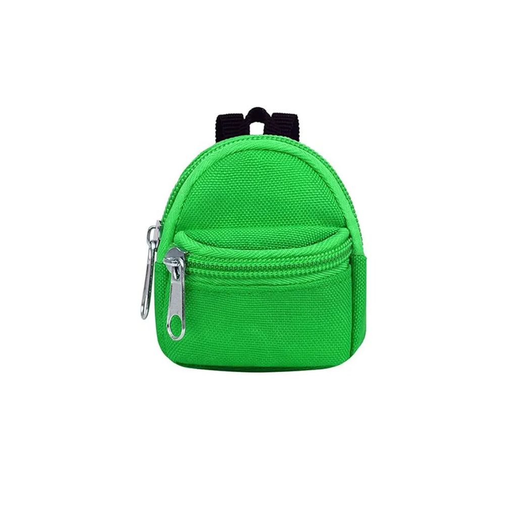 Double-shoulder zipper small coin wallet, key bag mini backpack pendant, toy decoration small bag，1 PC