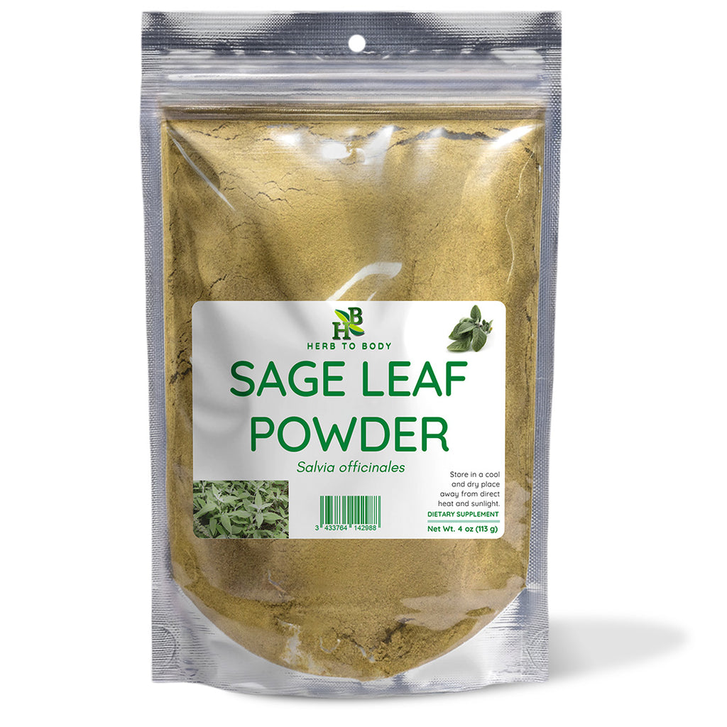 Sage Leaf Powder Salvia Officinalis Dried Herb 4oz