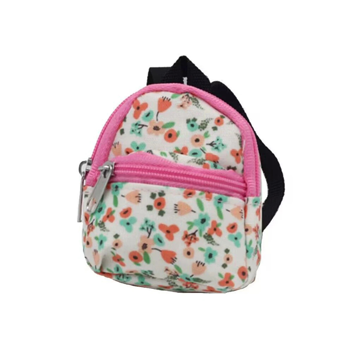 Double-shoulder zipper small coin wallet, key bag mini backpack pendant, toy decoration small bag，1 PC