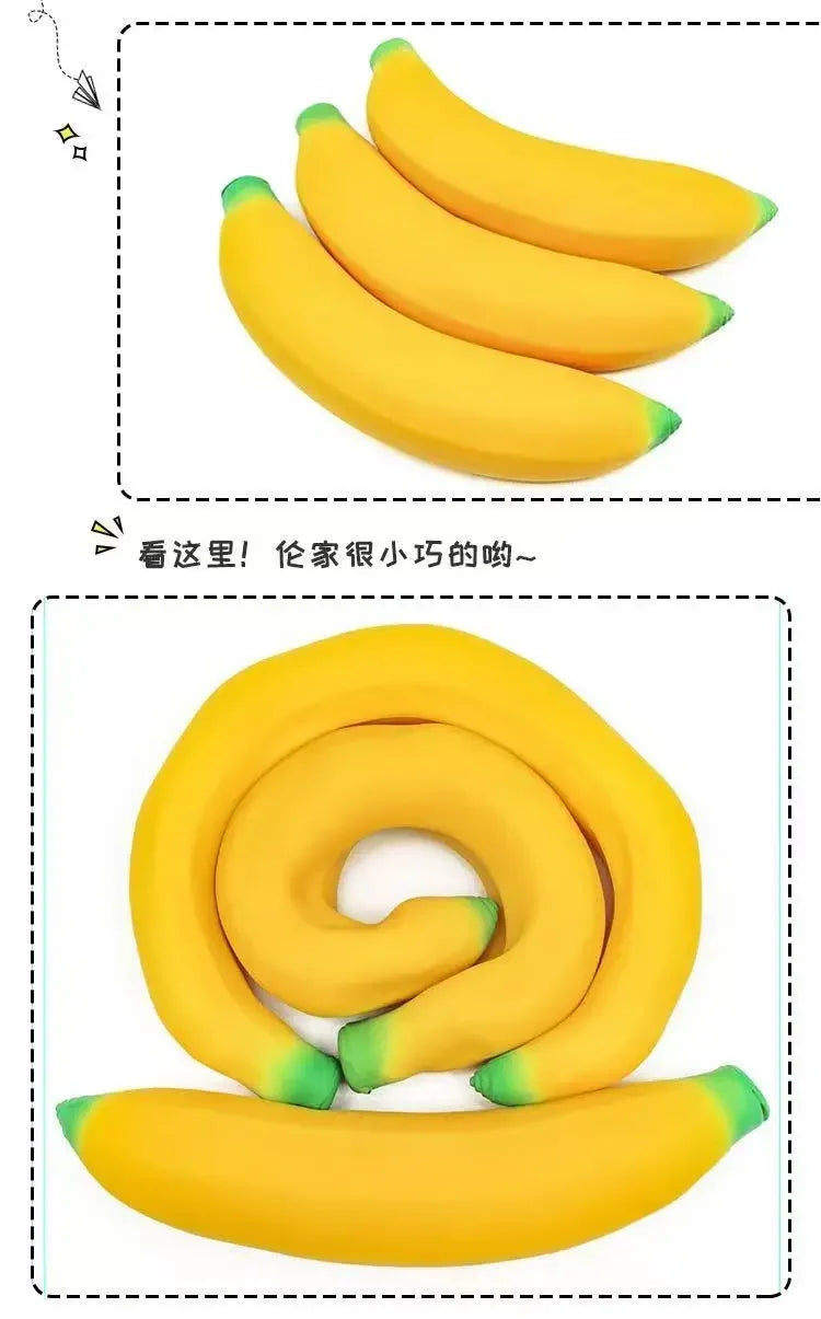 Simulated Banana Squishy Toy Slow Rising Stress Ball Novelty Sensory Fidget Anxiety Relief Squeeze