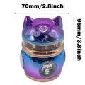 2.8inch Metal Cat Herb Grinder Mill 4-Layers Crusher Manual Mortar Pestle Tobacco Grass Grinder Cigarette Smoking Accessories