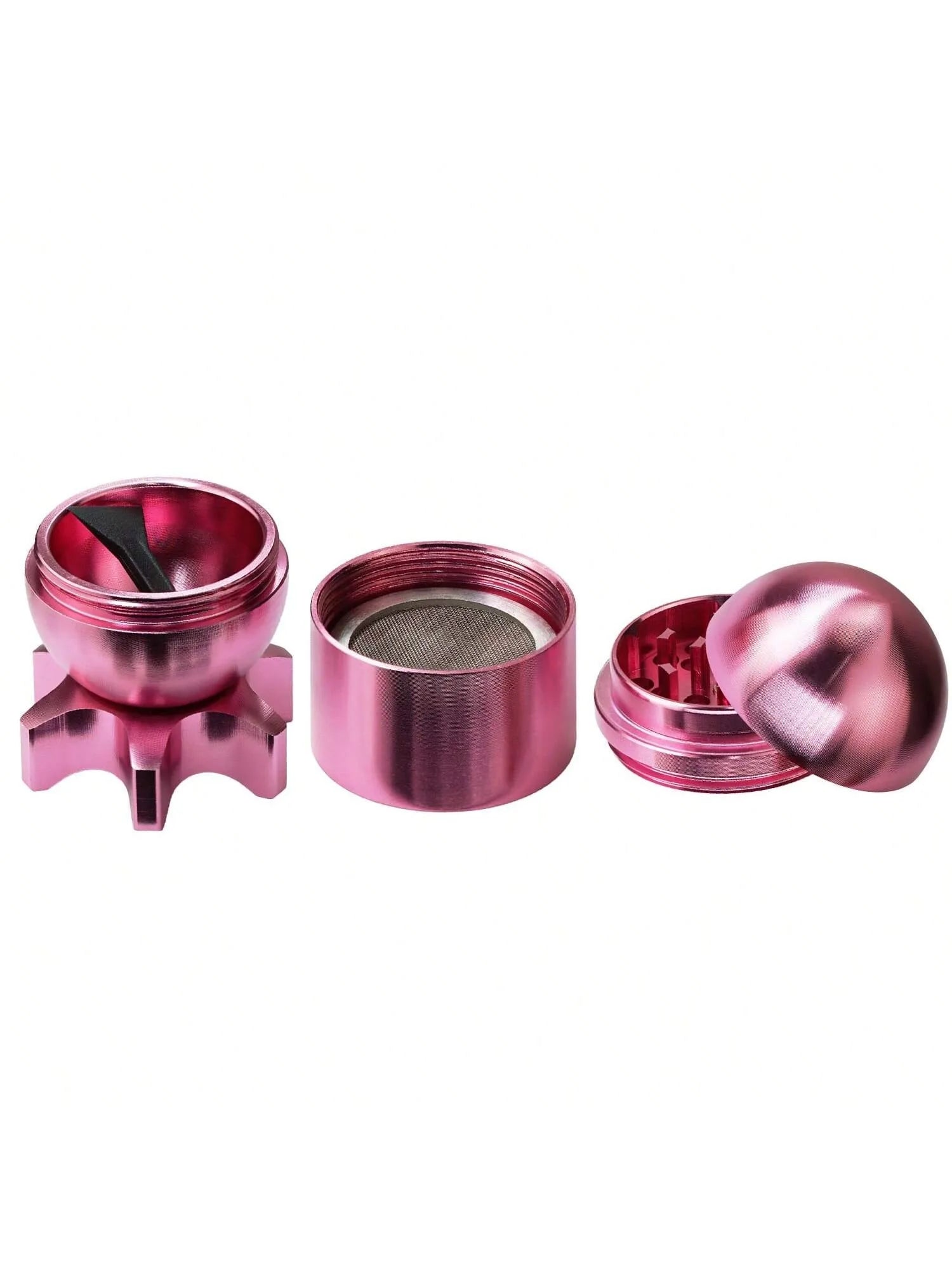 4-Layer Missile Shape Tobacco Grinder 1.5" Cute Aluminum Alloy Spice Grinder Cigarette Herb Manual Grinder with Cleaning Brush