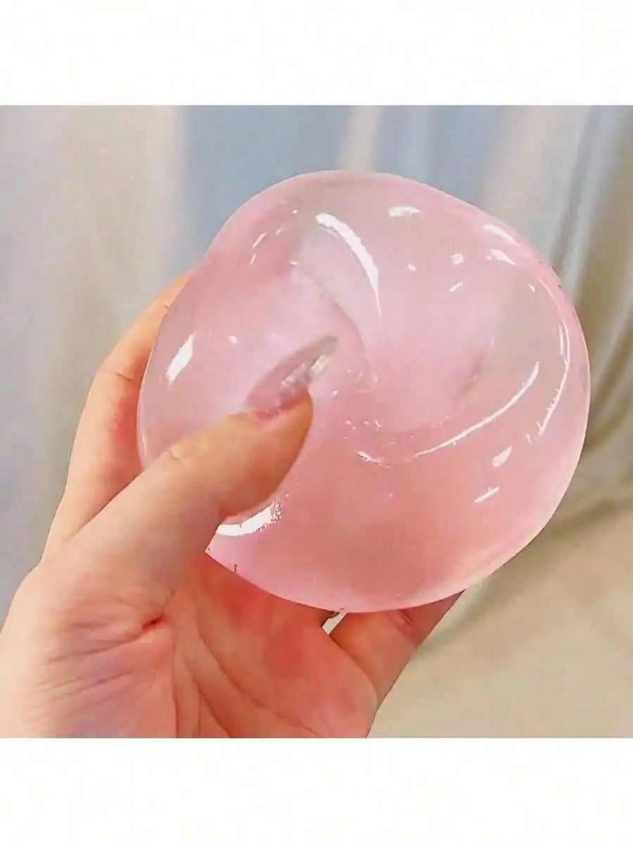 1/2pcs Moldable Slow Rebound Blue Coconut Oil Handmade Squeezing Ball, 6cm Round Malt Stress Relief Squeeze Toy