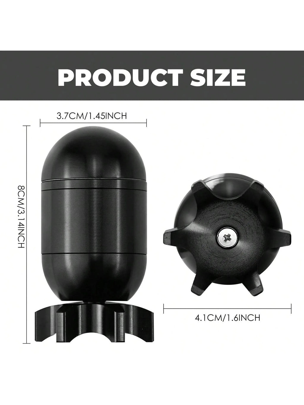 4-Layer Missile Shape Tobacco Grinder 1.5" Cute Aluminum Alloy Spice Grinder Cigarette Herb Manual Grinder with Cleaning Brush