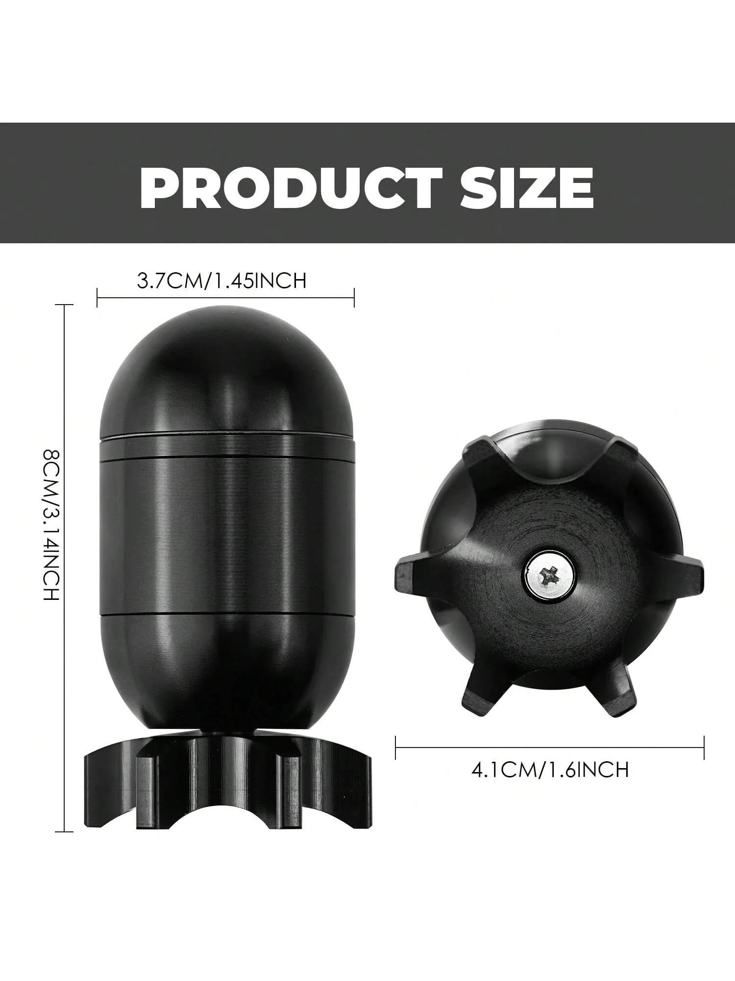 4-Layer Missile Shape Tobacco Grinder 1.5" Cute Aluminum Alloy Spice Grinder Cigarette Herb Manual Grinder with Cleaning Brush
