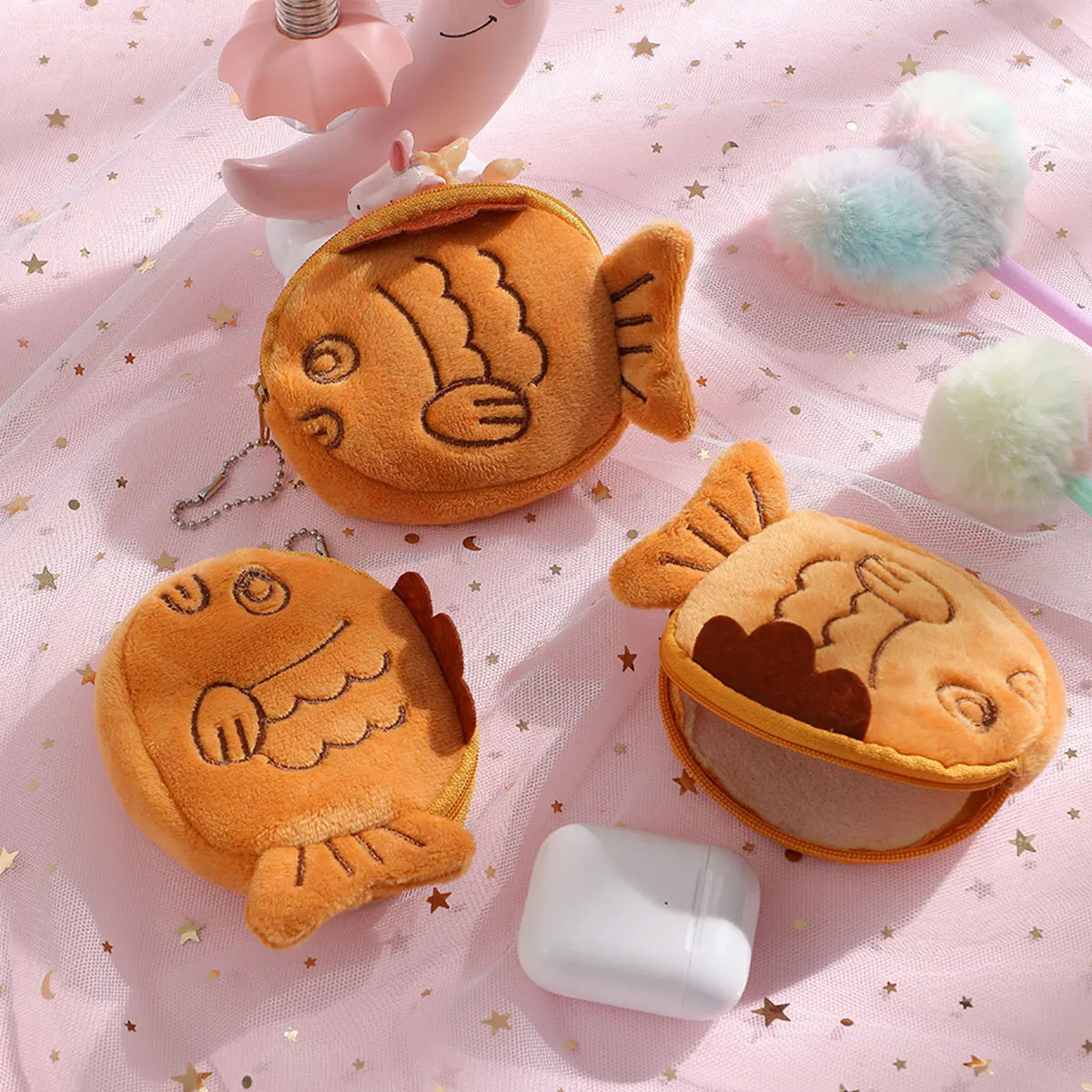 Cartoon Cute Coin Purse Kawaii Wallet Portable Plush Coin Bag Key Earphone Coin Organizer Pouch Zipper Bag Kids Gift