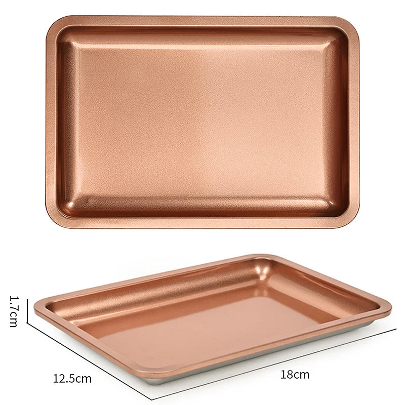Stainless Steel Cosmetic Storage Tray Jewelry Tray Plate Doctor Surgical Tray Desktop Storage Tool Metal Fack Nail Art Tray