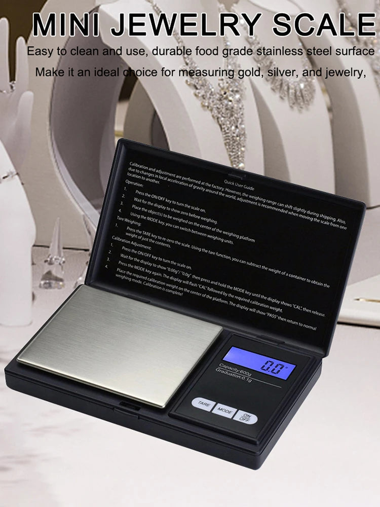 1kg/0.1g Gold Jewellery Weighing Scales 7 Units Conversion Digital Scale High Precision Scale Tare Function Jewelry Measurement