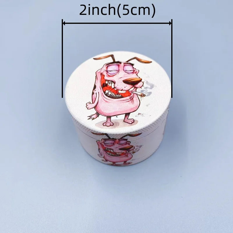 1.6/2inch Dog Herb Grinder Metal 4-layer Manual Salt Spice Mill Mortar Tobacco Crusher Raw Grass Grinder Cigarette Smoking Tool