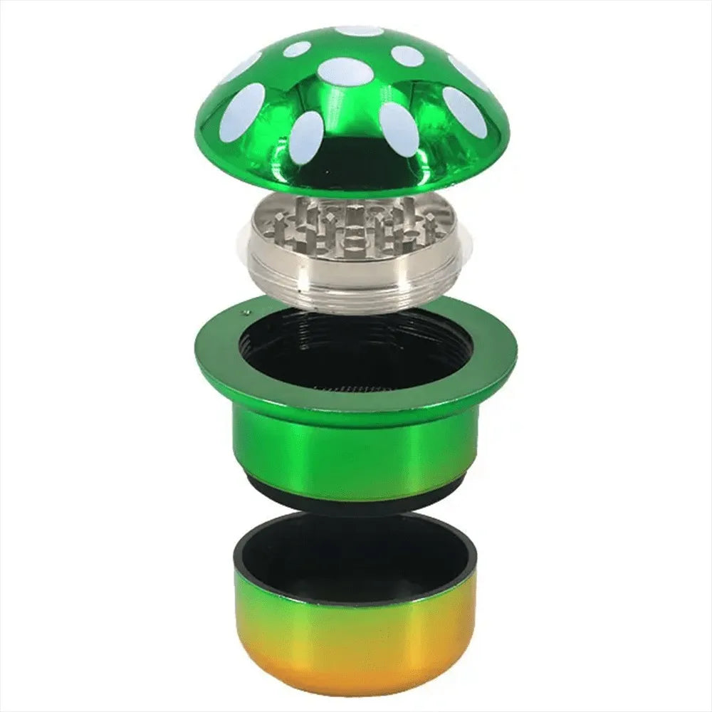 70mm Portable 4-Layers Mushroom Smoke Grinder Manual Spice, Tobacco Grinder Tools Smoking Cigarette Accessories Mill Pepper Pot