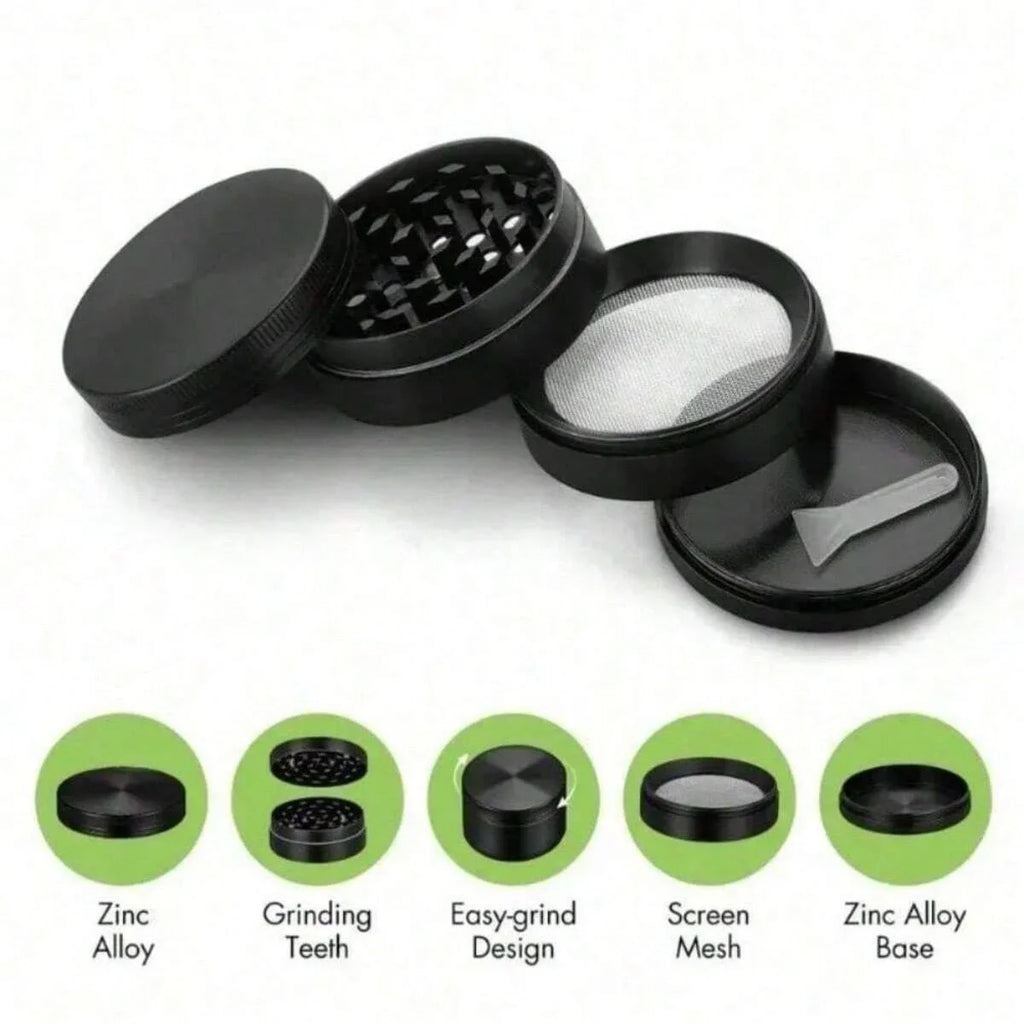 Metal Herb Grinder 4-layer Manual Spice Mill Pepper Mortar Bud Crusher Gift Grass Tobacco Grinder Smoking Cigarette Accessories