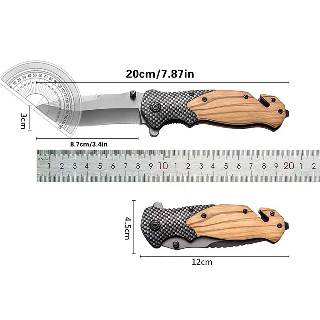 Multifunctional All Steel Portable Folding Knife Outdoor Tactical Camping Survival Fruit Hunting Tool Knife