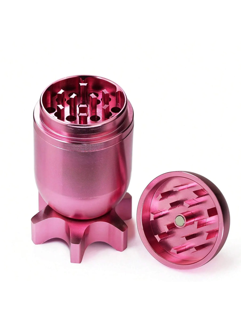 4-Layer Missile Shape Tobacco Grinder 1.5" Cute Aluminum Alloy Spice Grinder Cigarette Herb Manual Grinder with Cleaning Brush