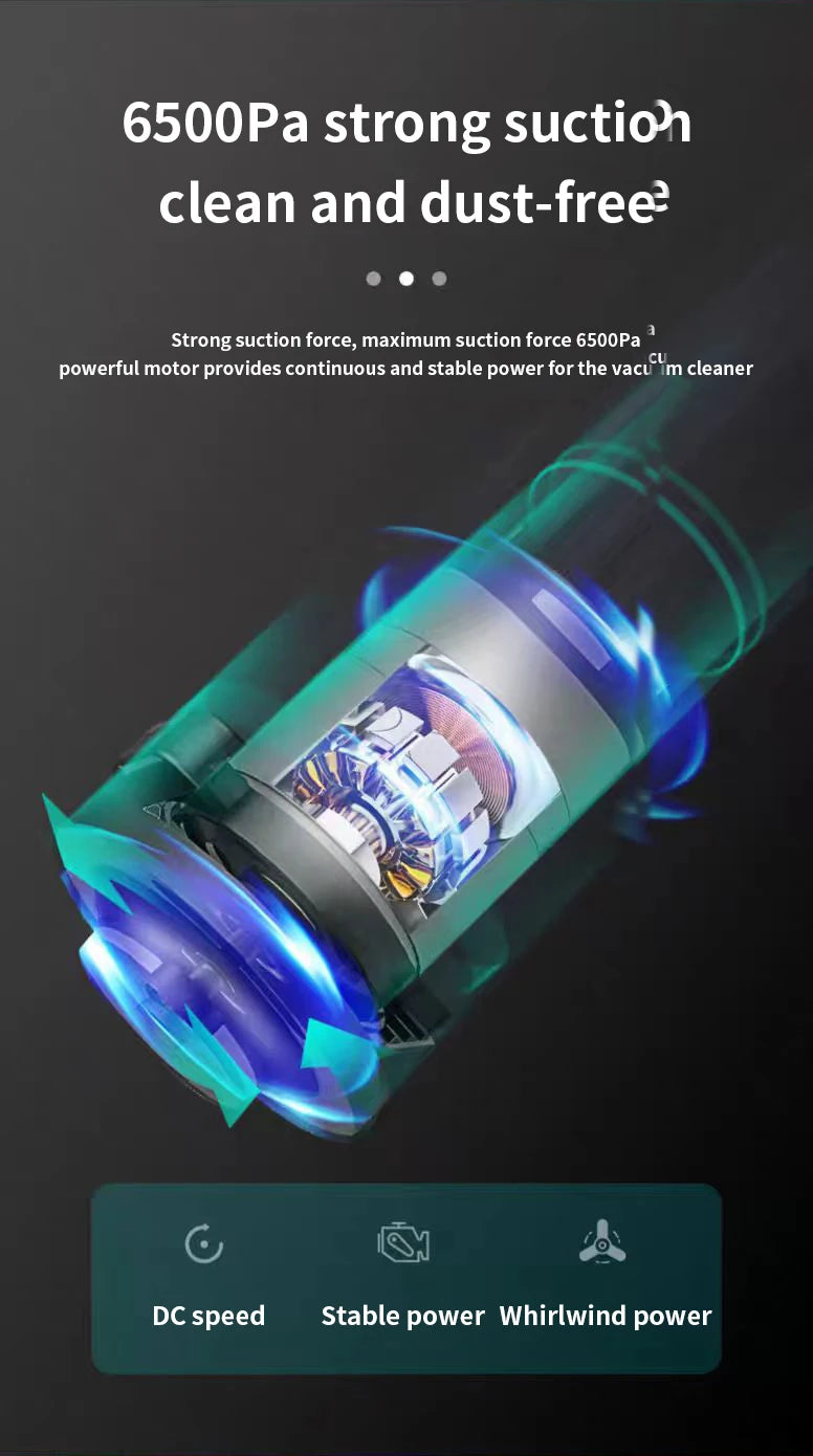 Car vacuum cleaner, portable 35000pa high suction wet and dry vacuum cleaner, car 12V cigarette lighter socket