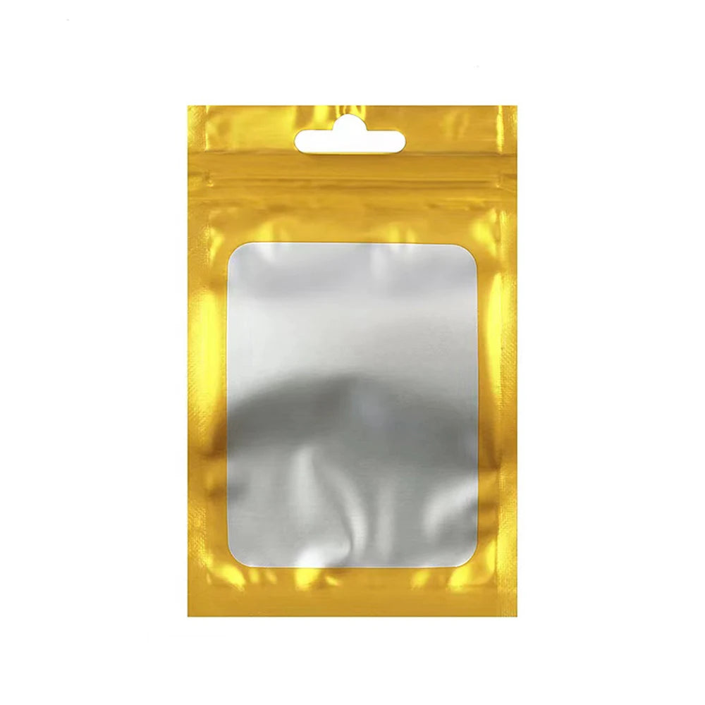 100Pcs Matte Black Mylar Foil Zip Lock Bag for iphone 14 pro case Hang Hole Reusable Tear Notch Food Storage Packaging Pouches