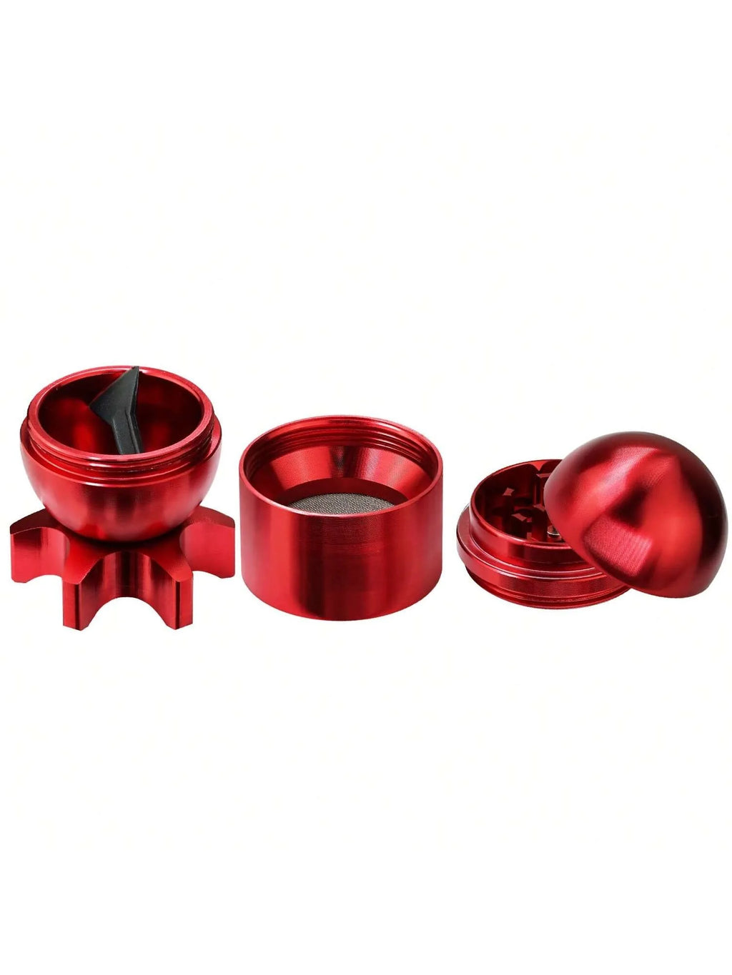 4-Layer Missile Shape Tobacco Grinder 1.5" Cute Aluminum Alloy Spice Grinder Cigarette Herb Manual Grinder with Cleaning Brush