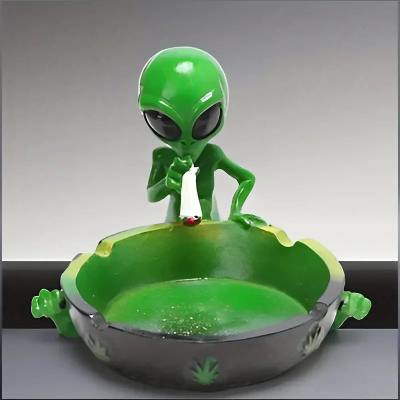 Decoration Tabletop Ashtray Resin Hiphop Container Retro Vintage Home Office Bar Ornament Crafts Man Smoking Accessories