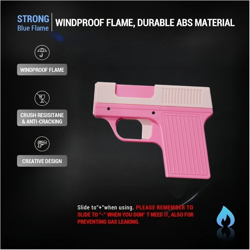 Creative Cigarette Case Torch Lighter Butane Torch Windproof Adjustable Flame Refillable Lighter for BBQ Kitchen Baking No Gas