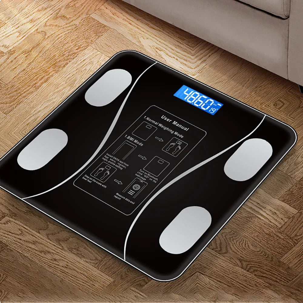 Smart Bluetooth Body Fat Scale, Digital Bathroom Weight Scale with App for Body Composition Analysis & Health Tracking