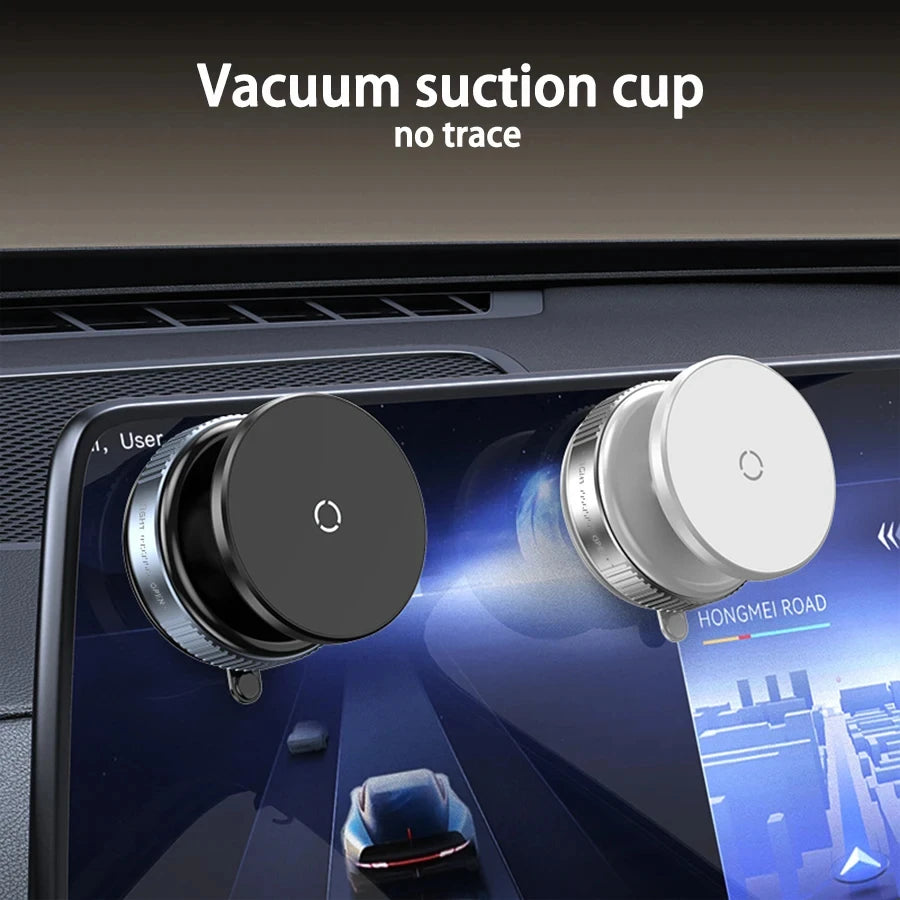 Magnetic Phone Holder Foldable Design 360° Adjustable Vacuum Car Mount For Cell Phone For iphone Live Streaming