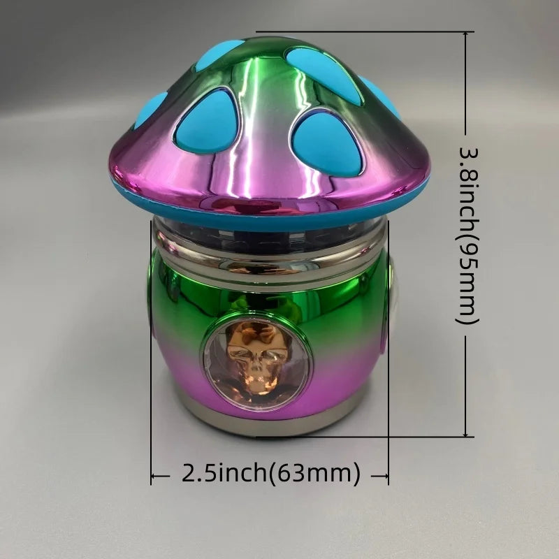 2.5inch/63mm Cat Herb Grinder 4-layer Manual Spice Mill Mushroom Crusher Raw Grass Tobacco Grinder Smoking Cigarette Accessories