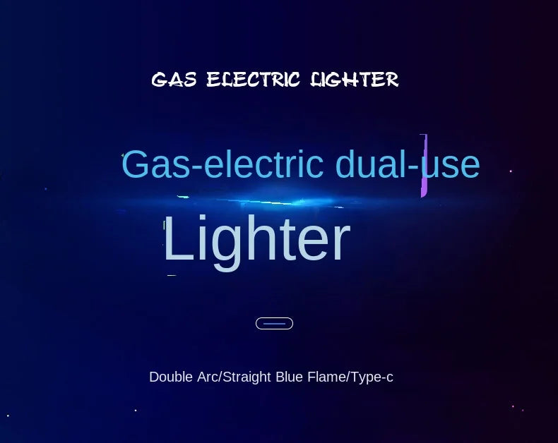 Double Purpose Electric Lighter Butane Gas Torch Lighter Windproof Dual Arc Lighters Smoke Cigarette Gadgets for Men Gifts Box