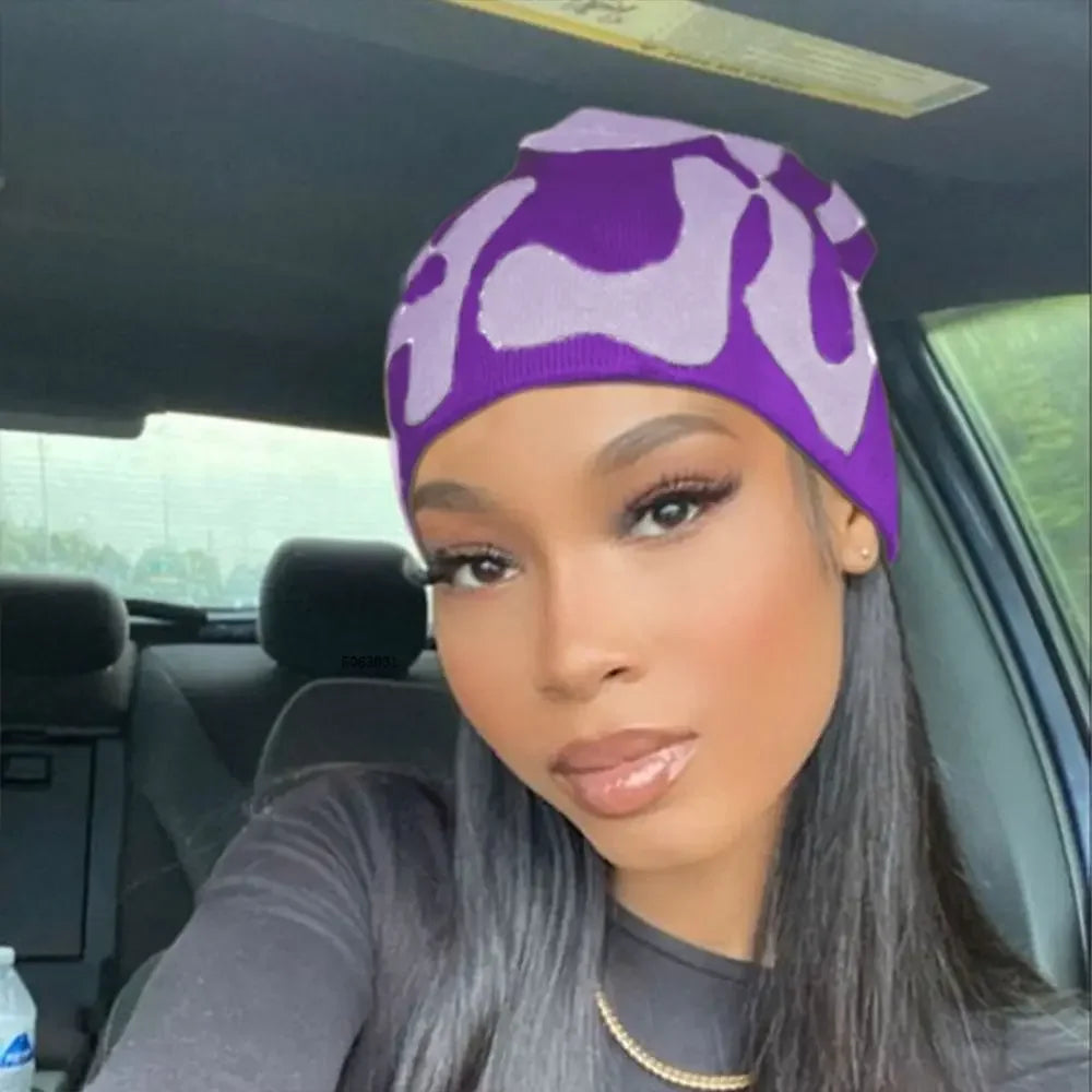 2023 NEW Y2K MEA Culpa Beanies Hat with Rhinestone for Women Men Beanies Hats Hip-hop Soft Stretch Warm Knitted Slouchy Cap