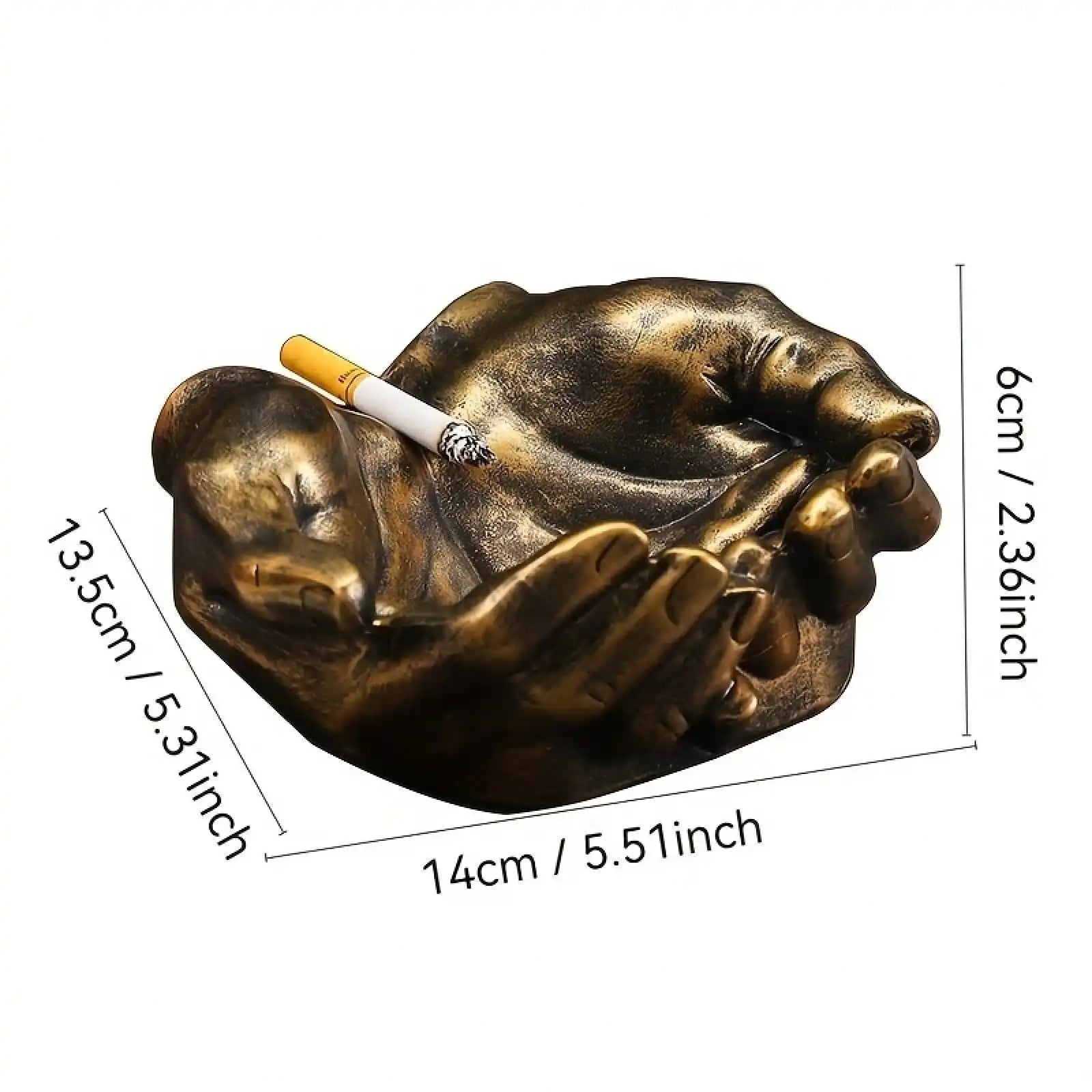 1pc Creative Handheld Ashtray, Personalized And High-End Ashtray For Home Living Room, Office Desktop Decoration