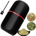 Large Electric Herb Grinder for Spices, Coffee, and Herbs with Cleaning Brush - Black